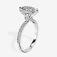 10kt White Gold Mereia Secret Halo Lab Diamond Ring standing product image one