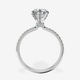 10kt White Gold Mereia Secret Halo Lab Diamond Ring side right image one