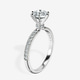 10kt White Gold Mereia Secret Halo Lab Diamond Ring standing product image one