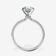 10kt White Gold Mereia Secret Halo Lab Diamond Ring side right image one