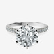 10kt White Gold Mereia Secret Halo Lab Diamond Ring front image