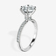 10kt White Gold Mereia Secret Halo Lab Diamond Ring standing product image one