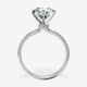 10kt White Gold Mereia Secret Halo Lab Diamond Ring side right image one