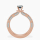 18kt Rose Gold Regalia Milgrain Lab Diamond Ring side right image one