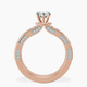 14kt Rose Gold Regalia Milgrain Lab Diamond Ring side right image one