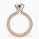 14kt Rose Gold Regalia Milgrain Lab Diamond Ring side right image one