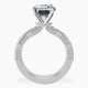 Platinum Regalia Milgrain Lab Diamond Ring side right image one