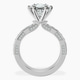 Platinum Regalia Milgrain Lab Diamond Ring side right image one
