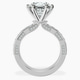 Platinum Regalia Milgrain Lab Diamond Ring side right image one