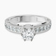 Platinum Regalia Milgrain Lab Diamond Ring front image