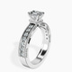 Platinum Regalia Milgrain Lab Diamond Ring standing product image one