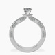 Platinum Regalia Milgrain Lab Diamond Ring side right image one