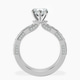 Platinum Regalia Milgrain Lab Diamond Ring side right image one