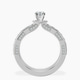 Platinum Regalia Milgrain Lab Diamond Ring side right image one