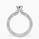 10kt White Gold Regalia Milgrain Lab Diamond Ring side right image one