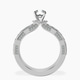 18kt White Gold Regalia Milgrain Lab Diamond Ring side right image one