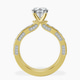 14kt Yellow Gold Regalia Milgrain Lab Diamond Ring side right image one