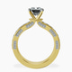 18kt Yellow Gold Regalia Milgrain Lab Diamond Ring side right image one