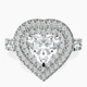 Platinum Crowned Cresta Double Halo Lab Diamond Ring front image