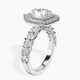 Platinum Crowned Cresta Double Halo Lab Diamond Ring standing product image one
