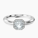 18kt White Gold Harriet Halo 2mm Lab Diamond Ring front image