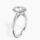 Platinum Harriet Halo 2mm Lab Diamond Ring standing product image one