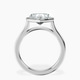 Platinum Harriet Halo 2mm Lab Diamond Ring side right image one