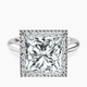 Platinum Harriet Halo 2mm Lab Diamond Ring front image