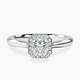 Platinum Harriet Halo 2mm Lab Diamond Ring front image