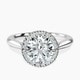 18kt White Gold Harriet Halo 2mm Lab Diamond Ring front image