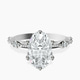 Platinum Theodora Six Prong Side Stone Lab Diamond Ring front image