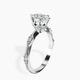 Platinum Theodora Six Prong Side Stone Lab Diamond Ring standing product image one