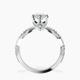 Platinum Theodora Six Prong Side Stone Lab Diamond Ring side right image one