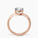 10kt Rose Gold Eden Crest Lab Diamond Ring side right image one