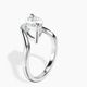 10kt White Gold Eden Crest Lab Diamond Ring standing product image one