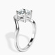 Platinum Eden Crest Lab Diamond Ring standing product image one
