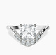 Platinum Curved Crest Lab Diamond Ring front image