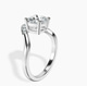 Platinum Curved Crest Lab Diamond Ring standing product image one