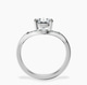 Platinum Curved Crest Lab Diamond Ring side right image one
