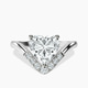 Platinum Curved Crest Lab Diamond Ring front image
