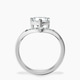 Platinum Curved Crest Lab Diamond Ring side right image one