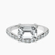 Platinum Pave Crest Lab Diamond Ring front image