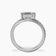 Platinum Pave Crest Lab Diamond Ring side right image one