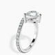 Platinum Pave Crest Lab Diamond Ring standing product image one