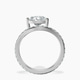 Platinum Pave Crest Lab Diamond Ring side right image one