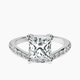 18kt White Gold Pave Crest Lab Diamond Ring front image