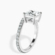 18kt White Gold Pave Crest Lab Diamond Ring standing product image one