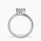 18kt White Gold Pave Crest Lab Diamond Ring side right image one