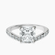 Platinum Pave Crest Lab Diamond Ring front image