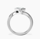 Platinum Ava Crest Lab Diamond Ring side right image one